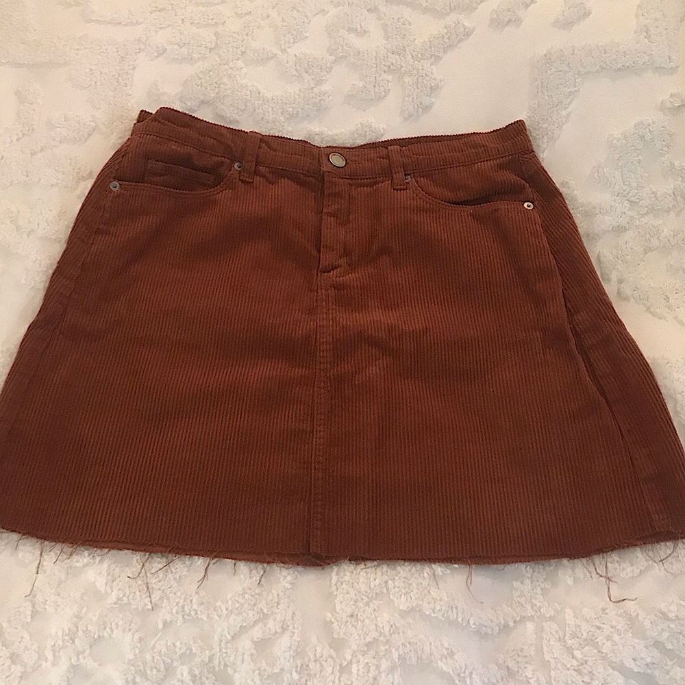 Rust Orange Corduroy skirt
